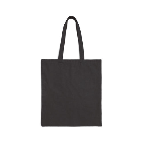 STILL HERE Tote Bag | Minimal Typography, Black Canvas